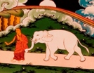 Szerzetes es elefant az uton