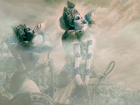 Az önmagán győztes ember fegyvere Krishna és Ardzsuna